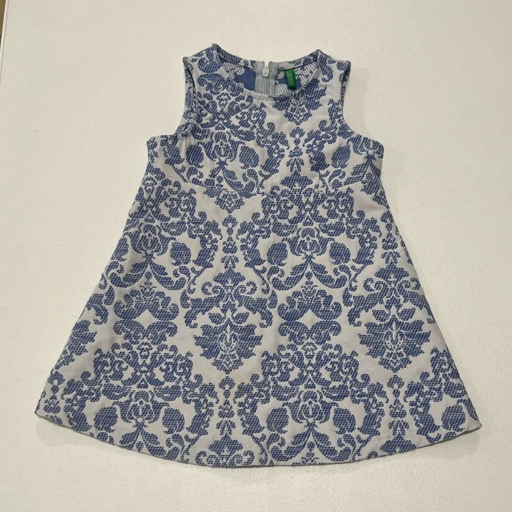 UNITED COLORS OF BENETTON Italian floral sleeveless girls' dress, size 2
